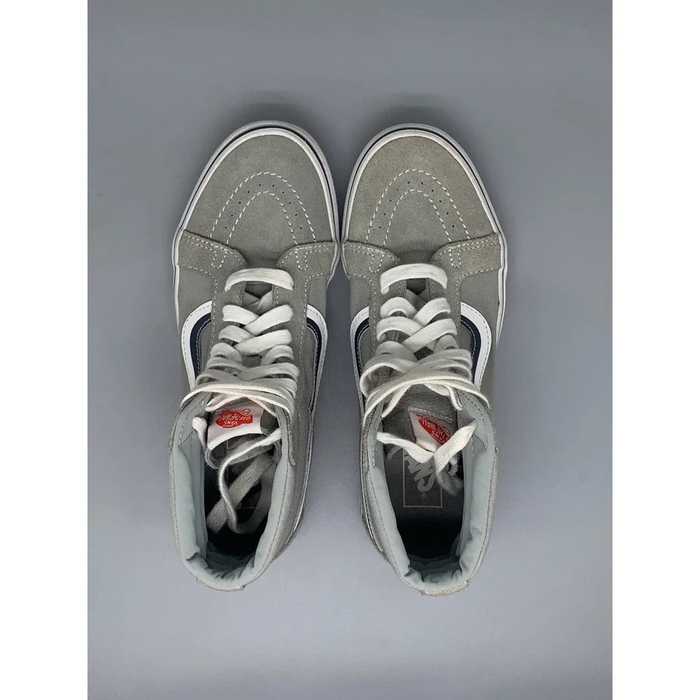 Vans Sk8-Hi MLB New‎ York Yankees Gray High Top Sneakers 721356 Men's Sz 8.0